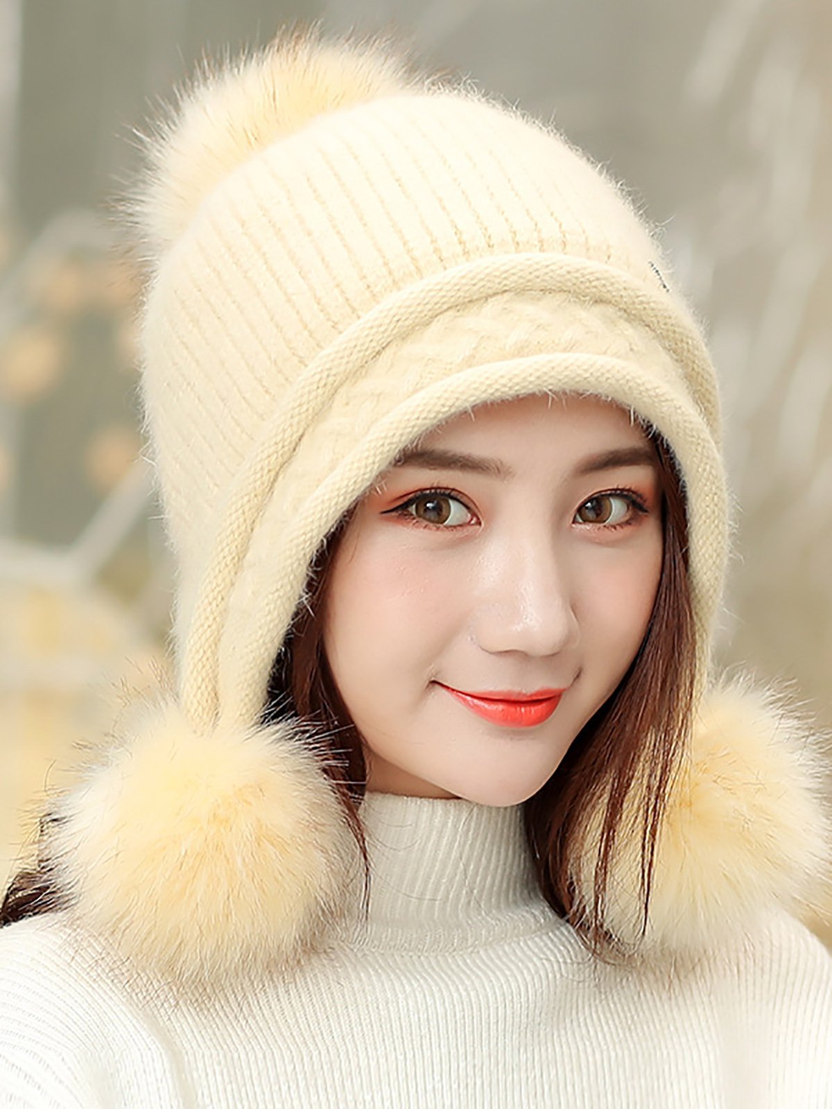 Velvet Thick Warm Knit   Christmas Hats