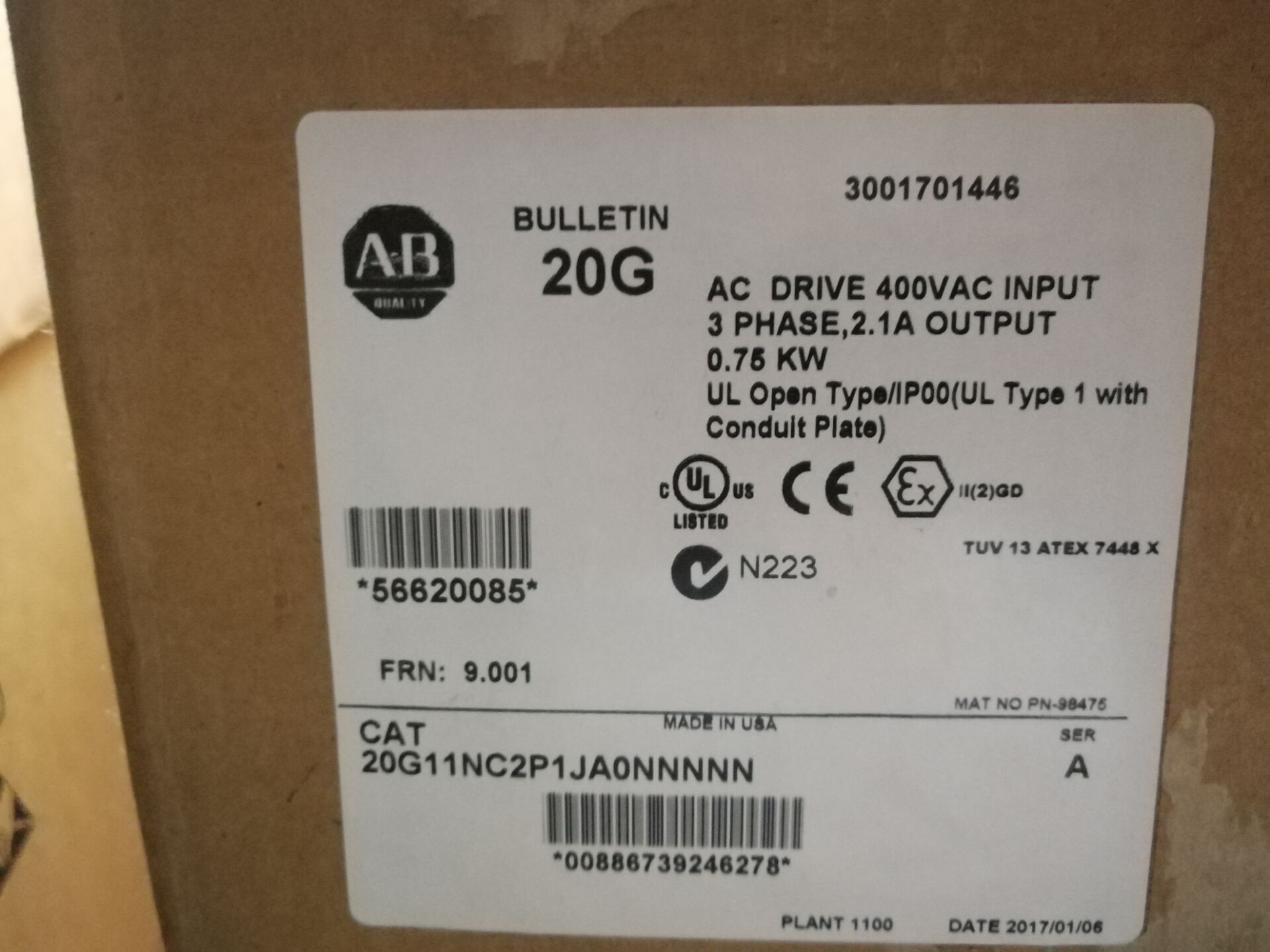 20G11NC2P1JA0NNNNN Allen Bradley original New Factory Sealed