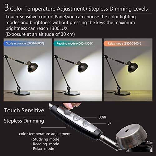 LED Table Lamp LED Desk Lamp, Metal Swing Arm Dimmable Drafting Gesture Control