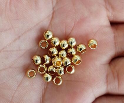 不锈钢通孔珠 钻孔珠 钢珠钻孔  串珠饰品多规格