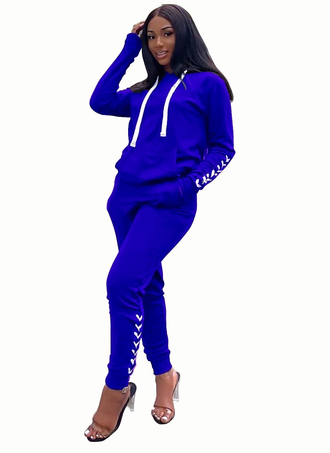 Blank Strings Long Sleeve Sweat Suit