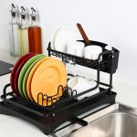4 in 1 Aluminum Alloy Kitchen Dish Drying Rack Sink Drainer Plates Bowls Organizer