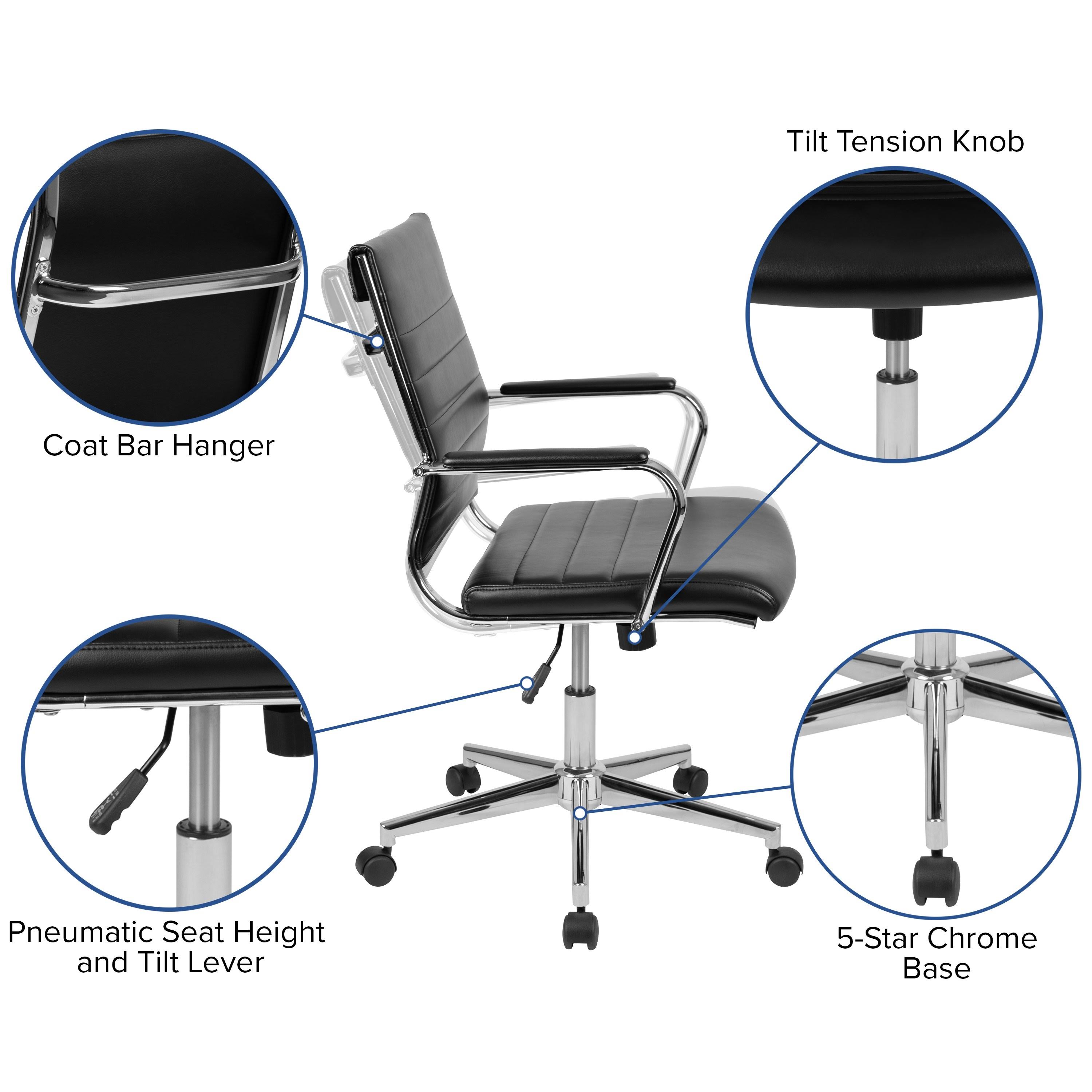 White LeatherSoft Office Chair