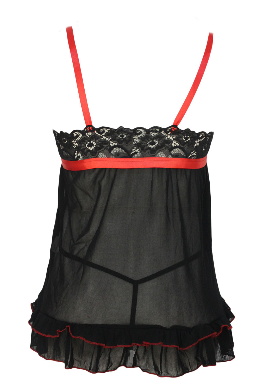 Black Flirty Chiffon Babydoll