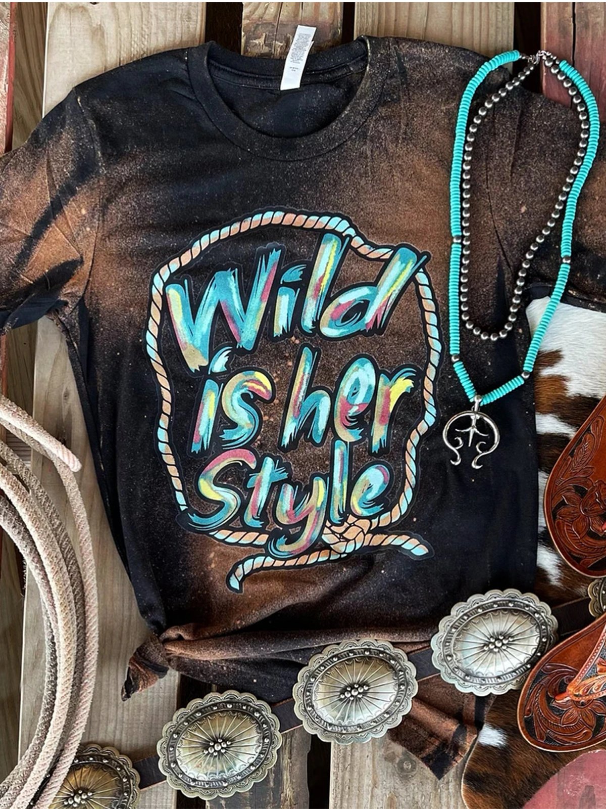 Jersey Floral-Print Statement Shirts & Tops