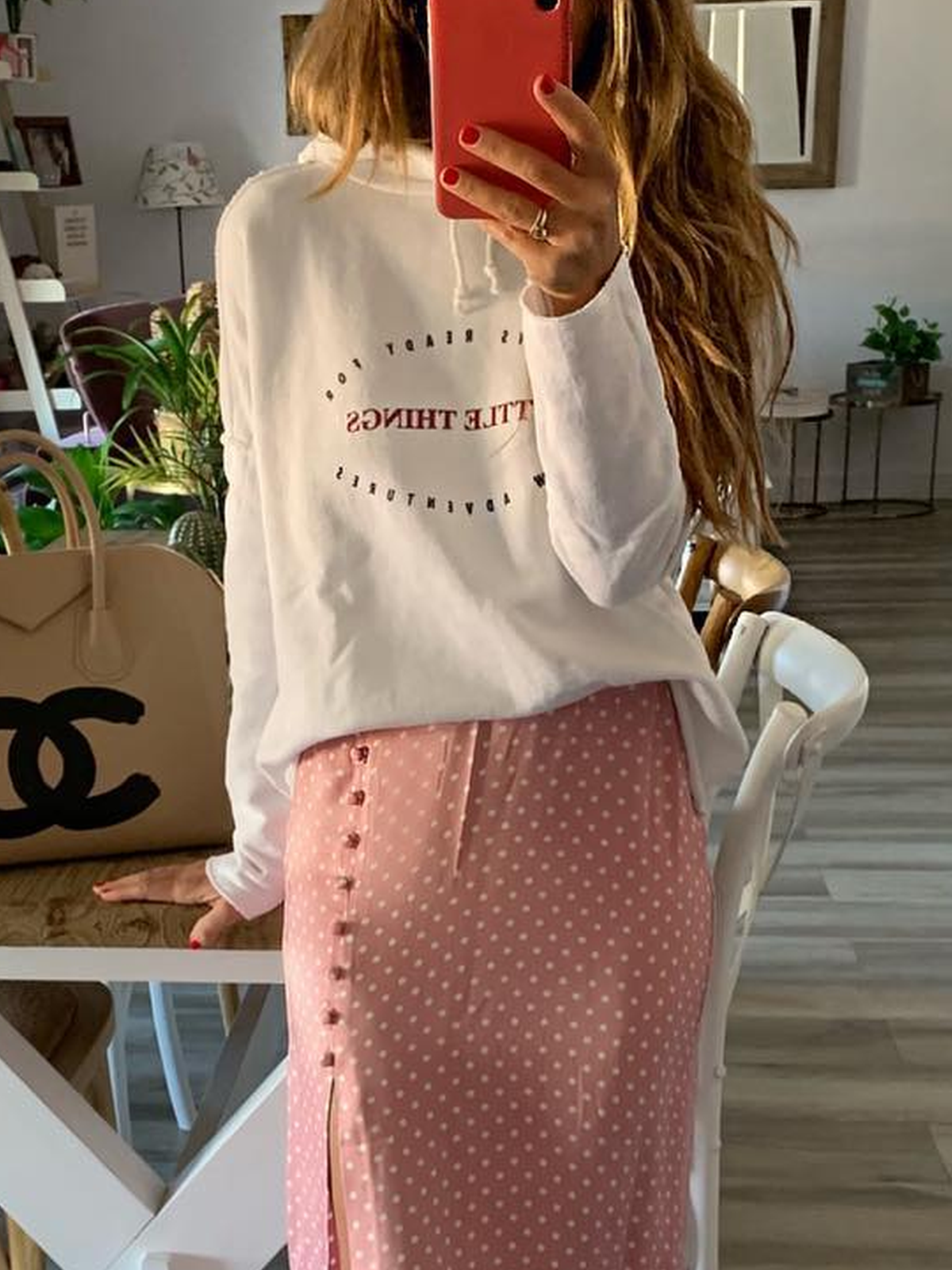 White Long Sleeve Cotton-Blend Shirts & Tops