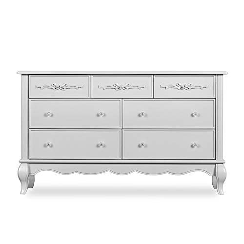 Evolur Aurora Double Dresser with 7 Drawer / Silver Mist