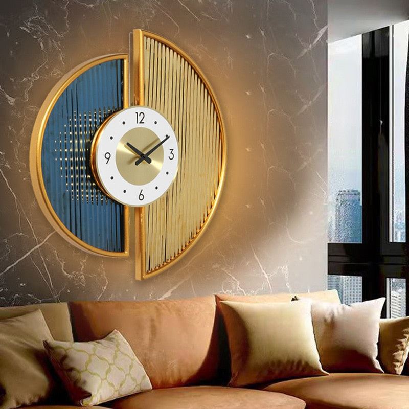 Modern Luminous Art Creative Decoration Mute Wall Clock For Living Room