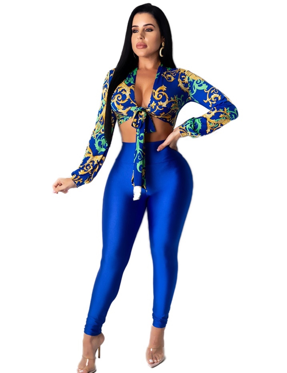 Plain Sexy High Waist Zipper Trousers