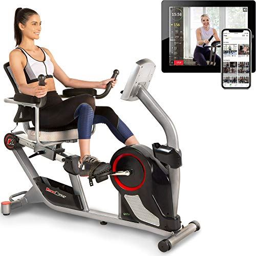 Fitness Reality X-Class 450SL Bluetooth Smart Technology Magnetic Recumbent Exercise Bike- Black, Gray