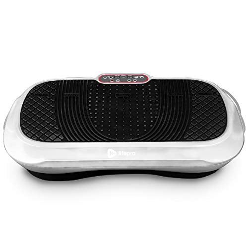 LifePro Vibration Plate Exercise Machine �C Whole Body Workout Vibration Fitness Platform w/Loop Bands- White