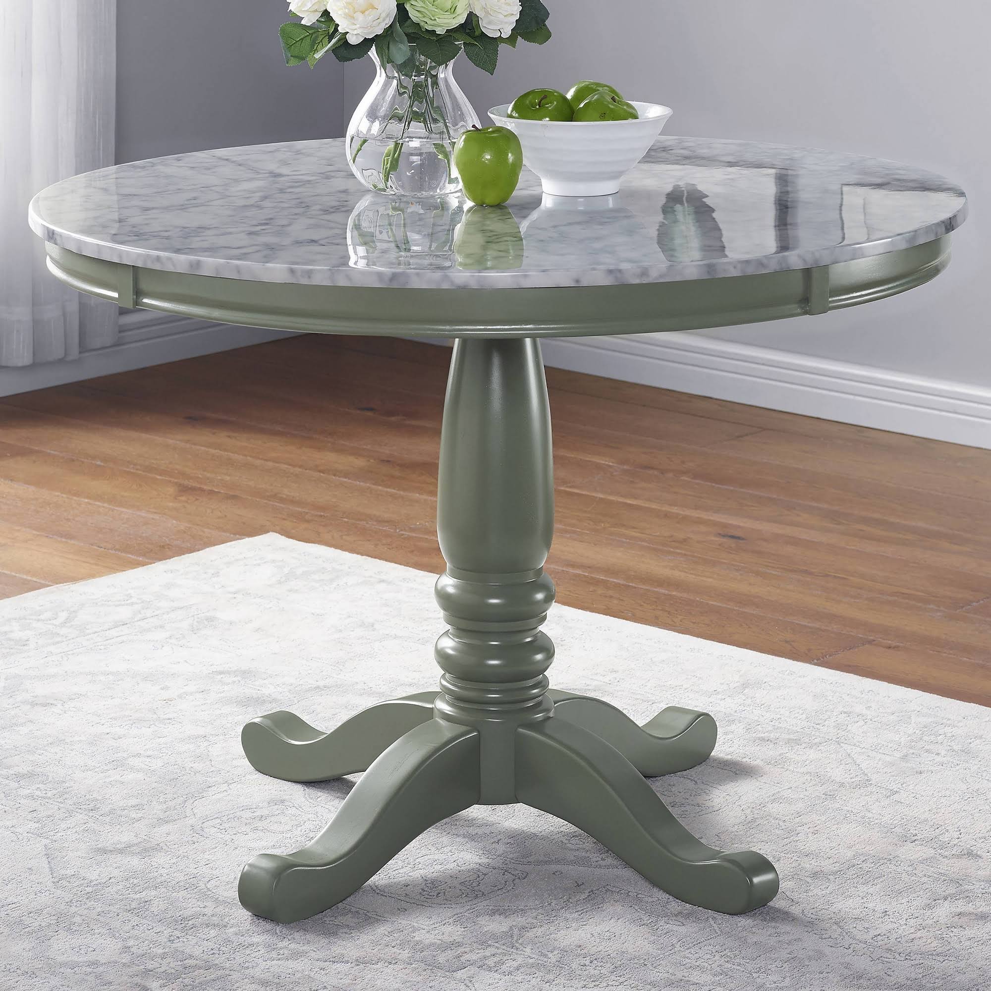 Kennegad Round Dining Table Olive - HOMES: Inside + Out