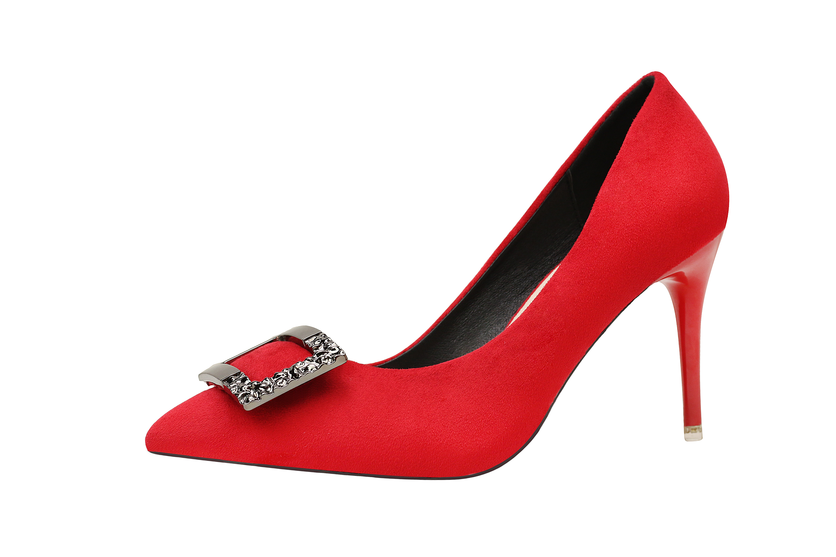 9CM Minimalist Shallow Pointed Square Buckle Sexy Stiletto Wedding Party Sandals