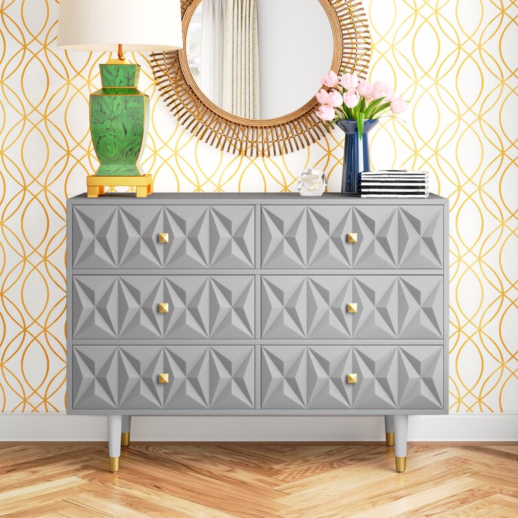 6 Drawer 49.87'' W Double Dresser