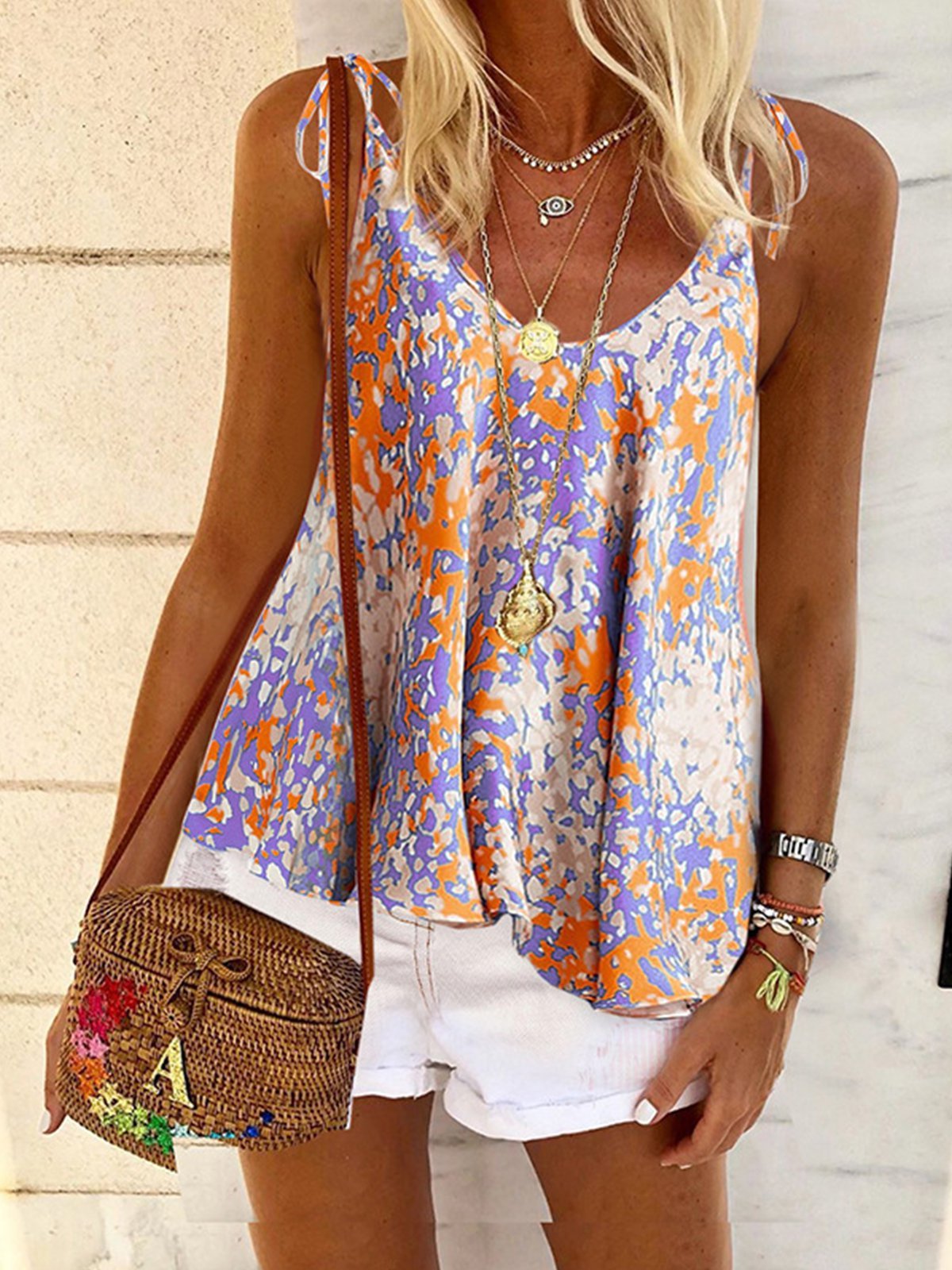 Casual Sleeveless Round Neck Tank Tops