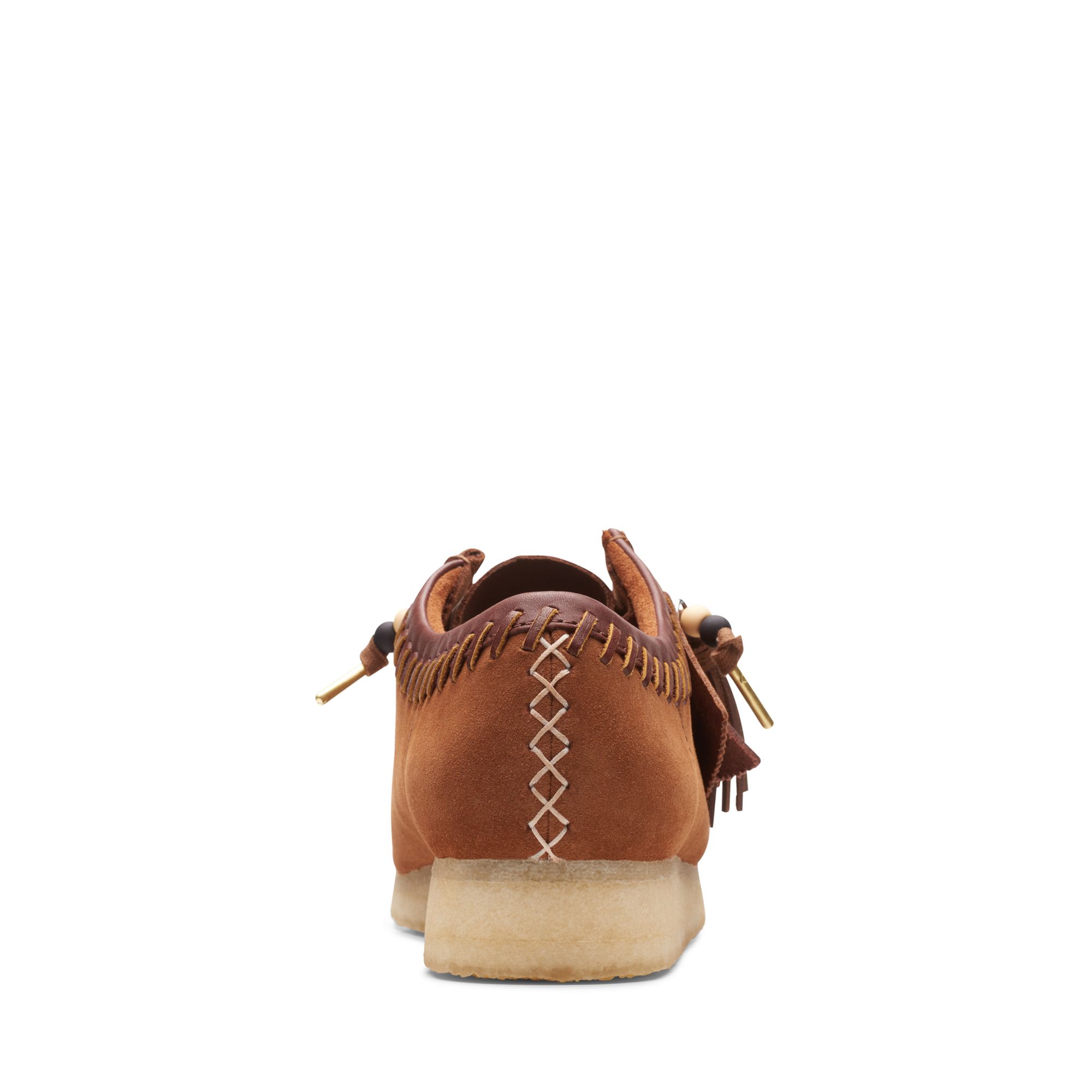 Men  Wallabee Dark Tan Combi