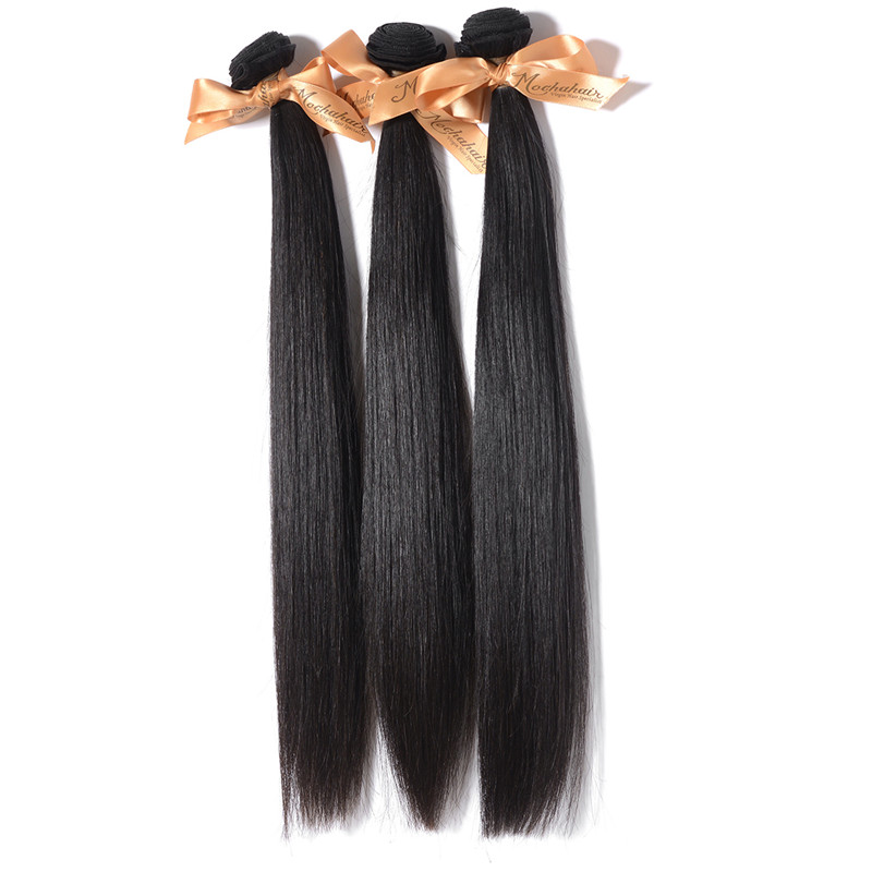 8A Unprocessed Mocha Straight Brazilian Virgin Hair 8-28 inch Extension  wholesale Natural Color