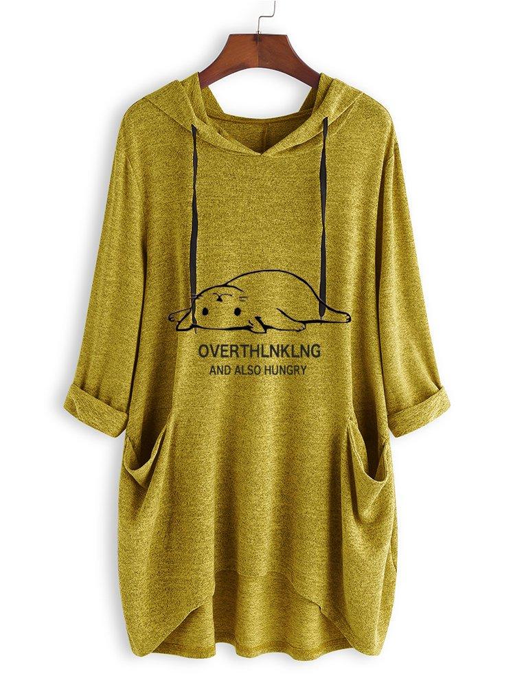 Pockets Casual Long Sleeve Cotton Hoodies