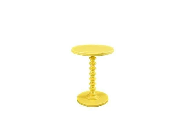 Powell Round Spindle Table Yellow