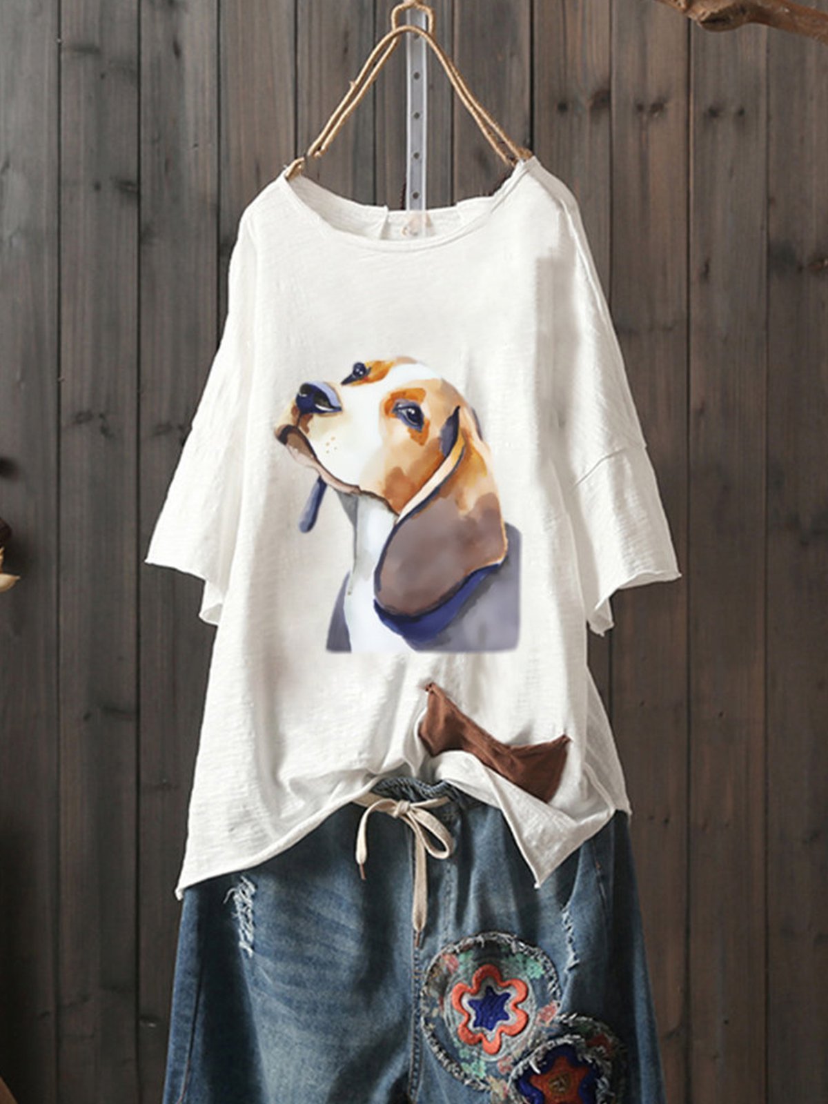 Casual Short Sleeve Round Neck Plus Size Tops