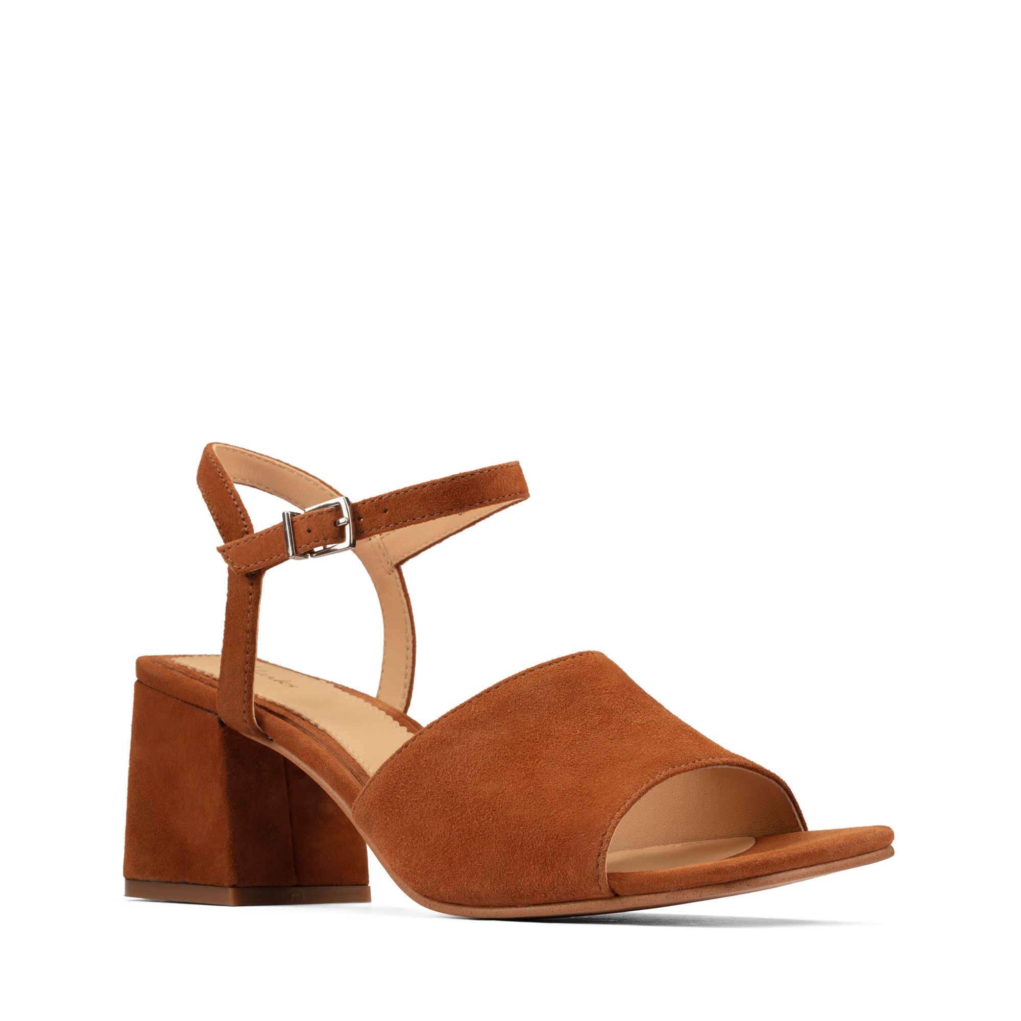 Women Sandals Sheer65 Block Tan Suede