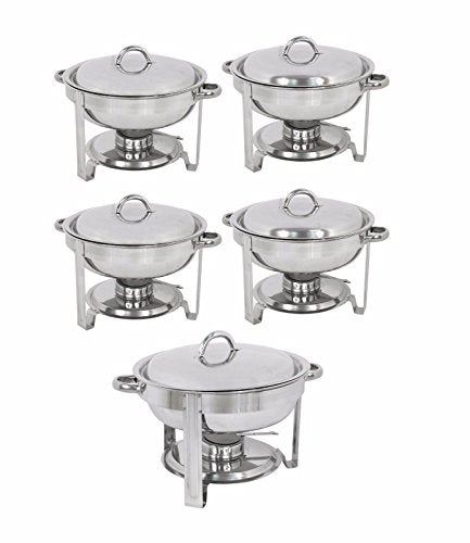5 Qt. Stainless Steel Chafing Dish, Dinner Serving Buffer Warmer Set