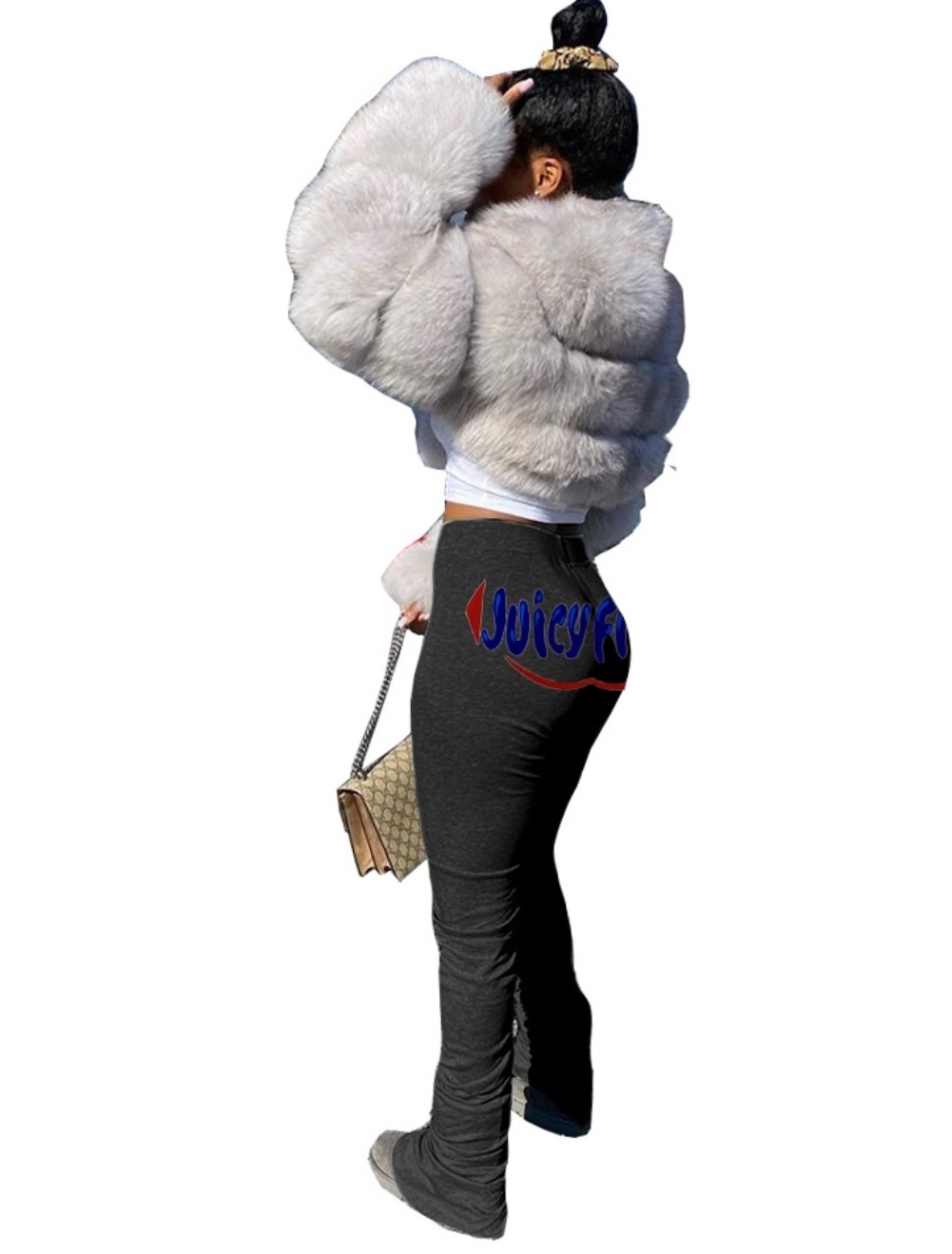 Sexy Print High Waist Stacked Leggings