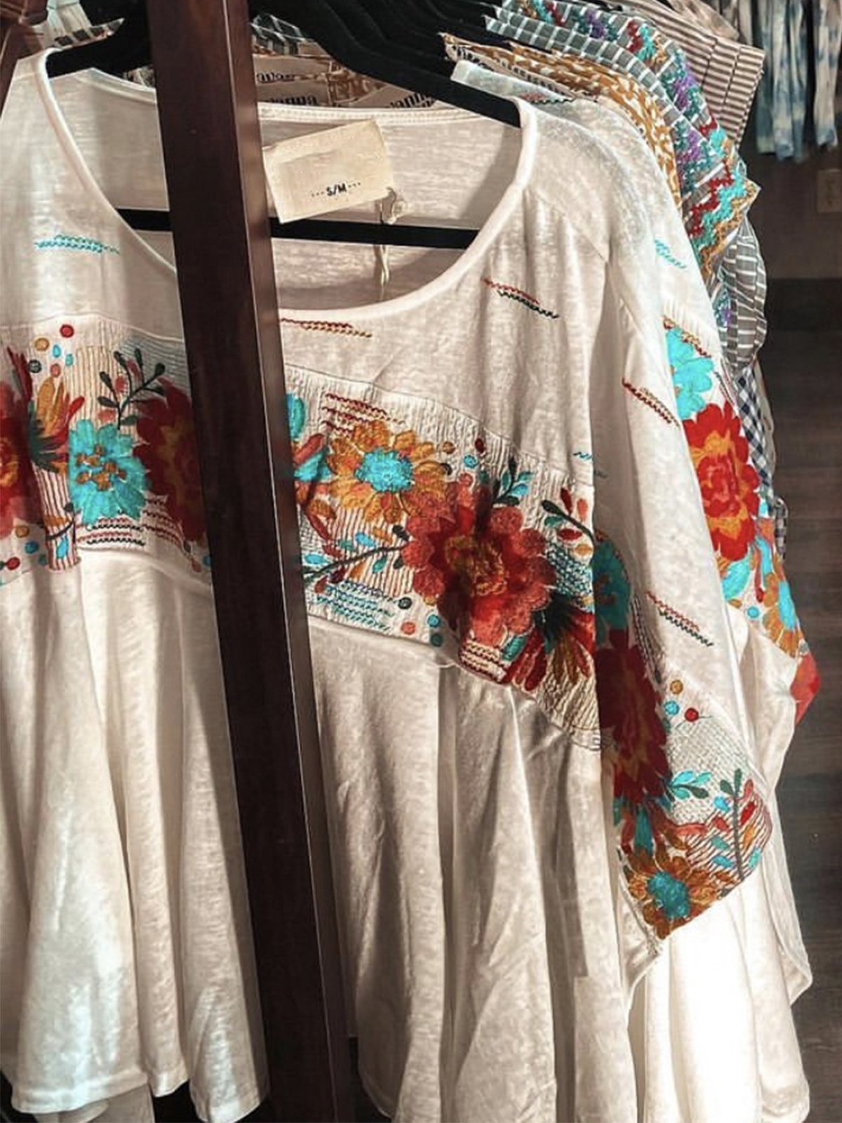 Floral Vintage Floral-Print Shirts & Tops