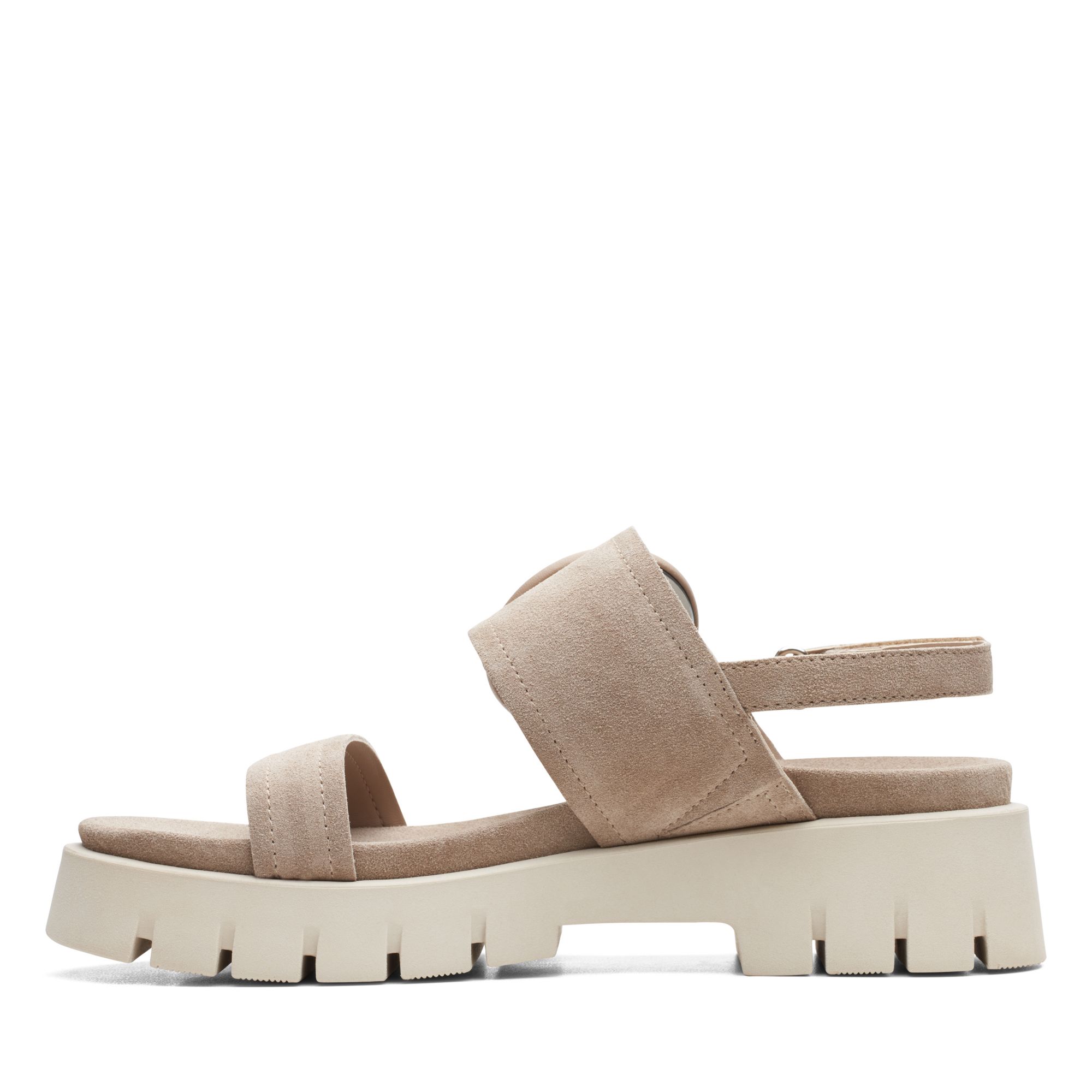 Women Sandals Motive Strap Sand Suede