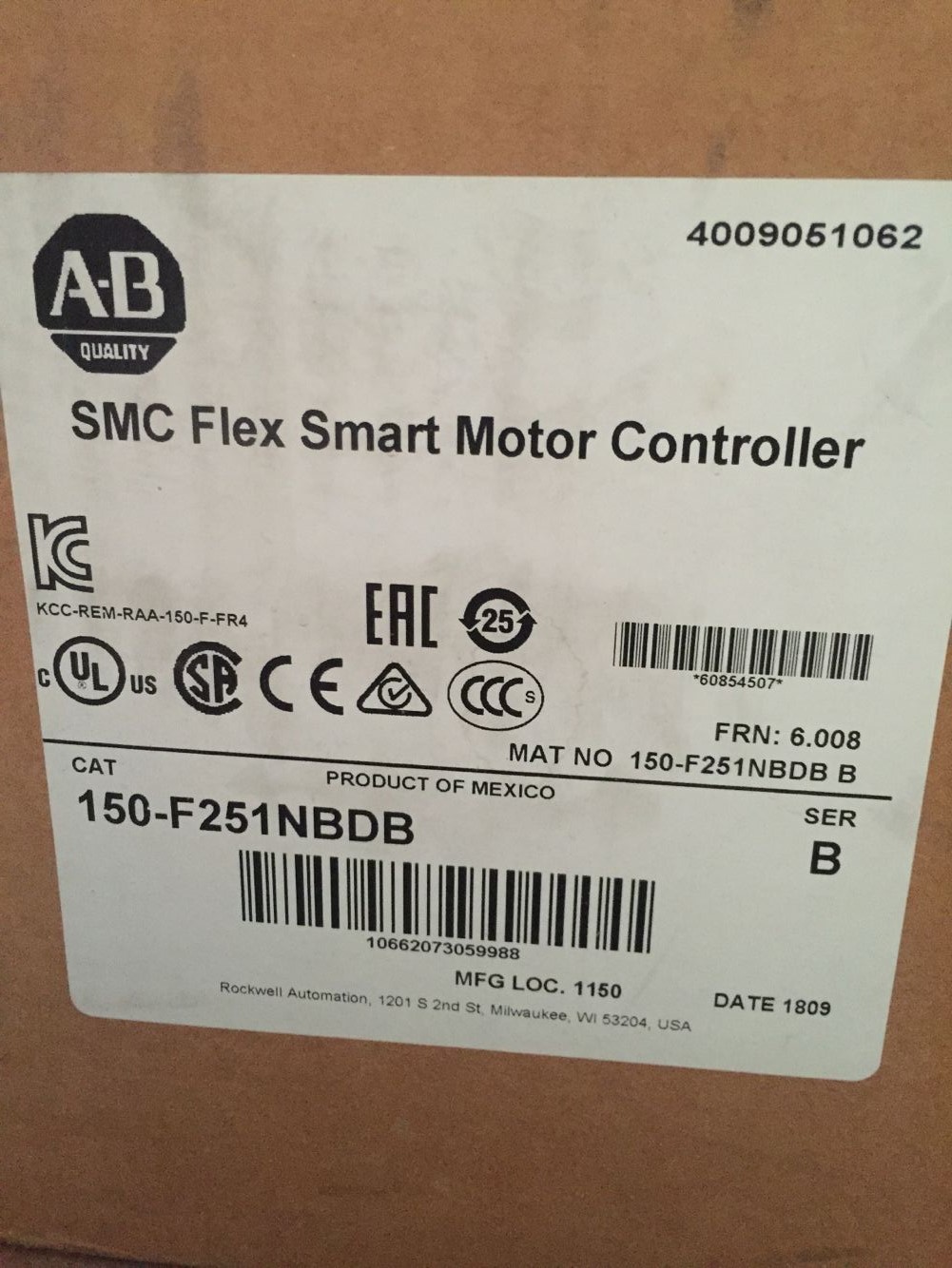150-F251NBDB Allen Bradley Original New factory Sealed Motor