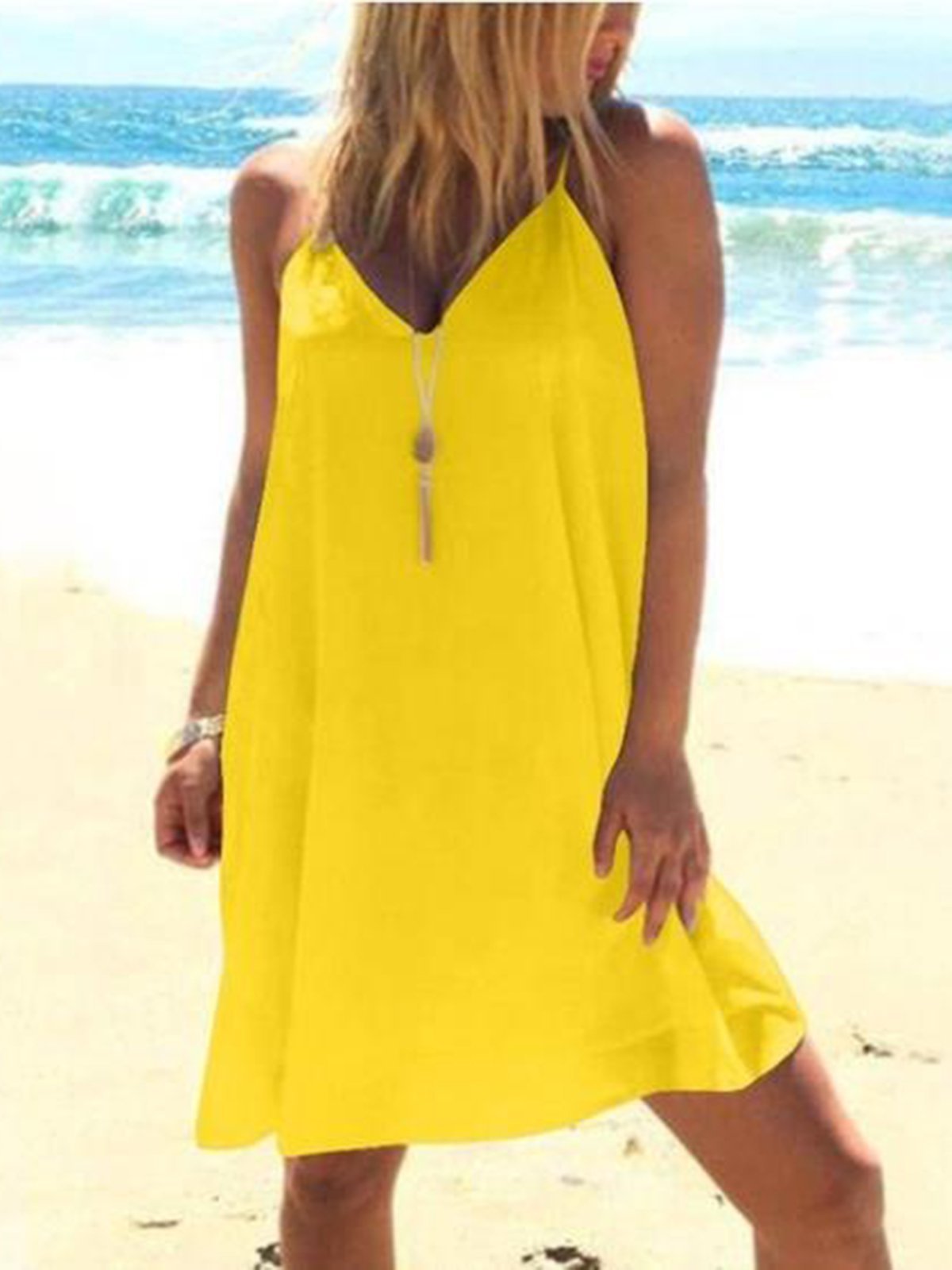 Backless Sleeveless Casual Dresses