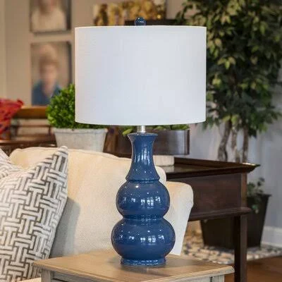 Purcellville 27x22 Table Lamp Three Posts Base Color: Indigo Blue