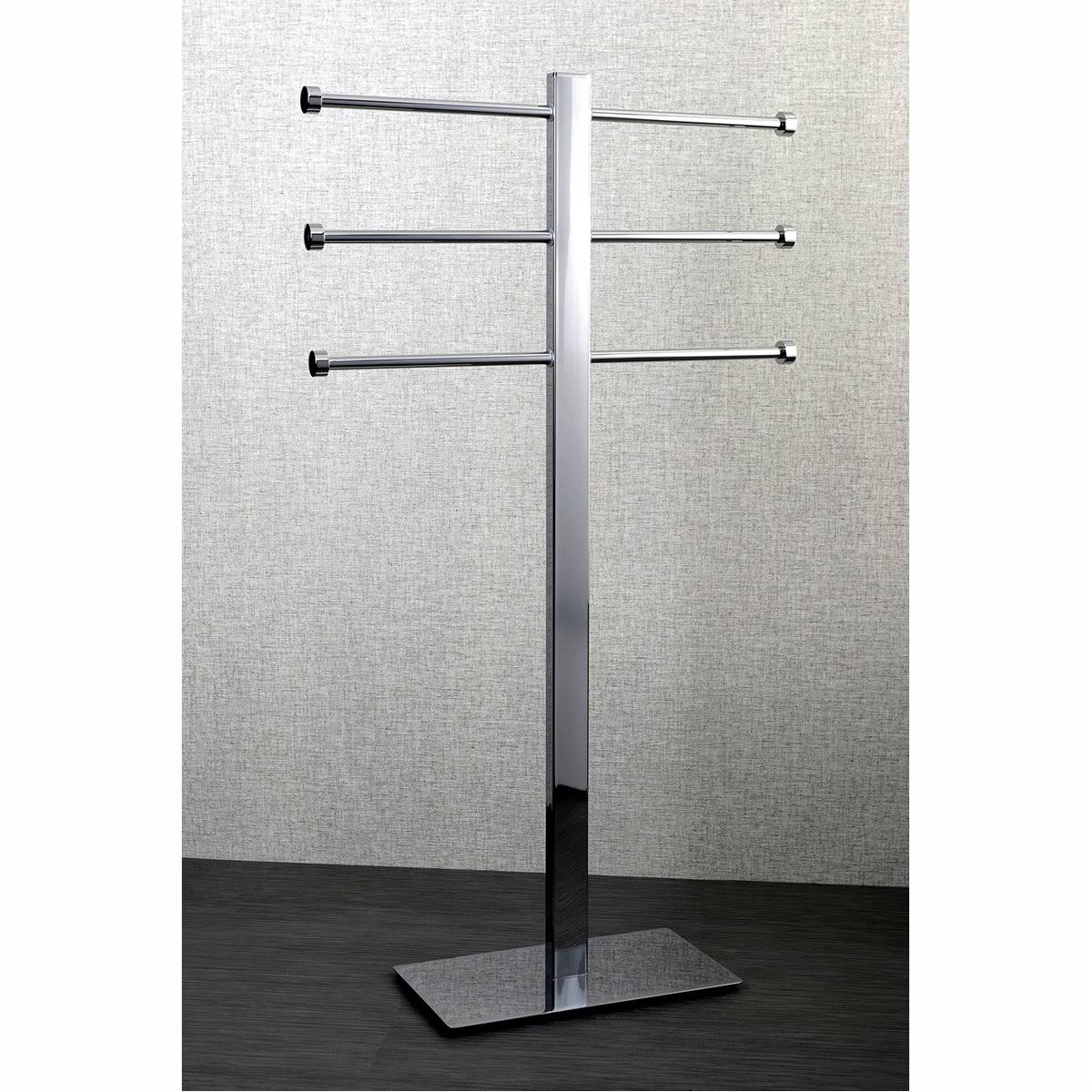 Kingston Brass Ccs6021 Edenscape Chrome Freestanding Stainless Steel Towel Holder