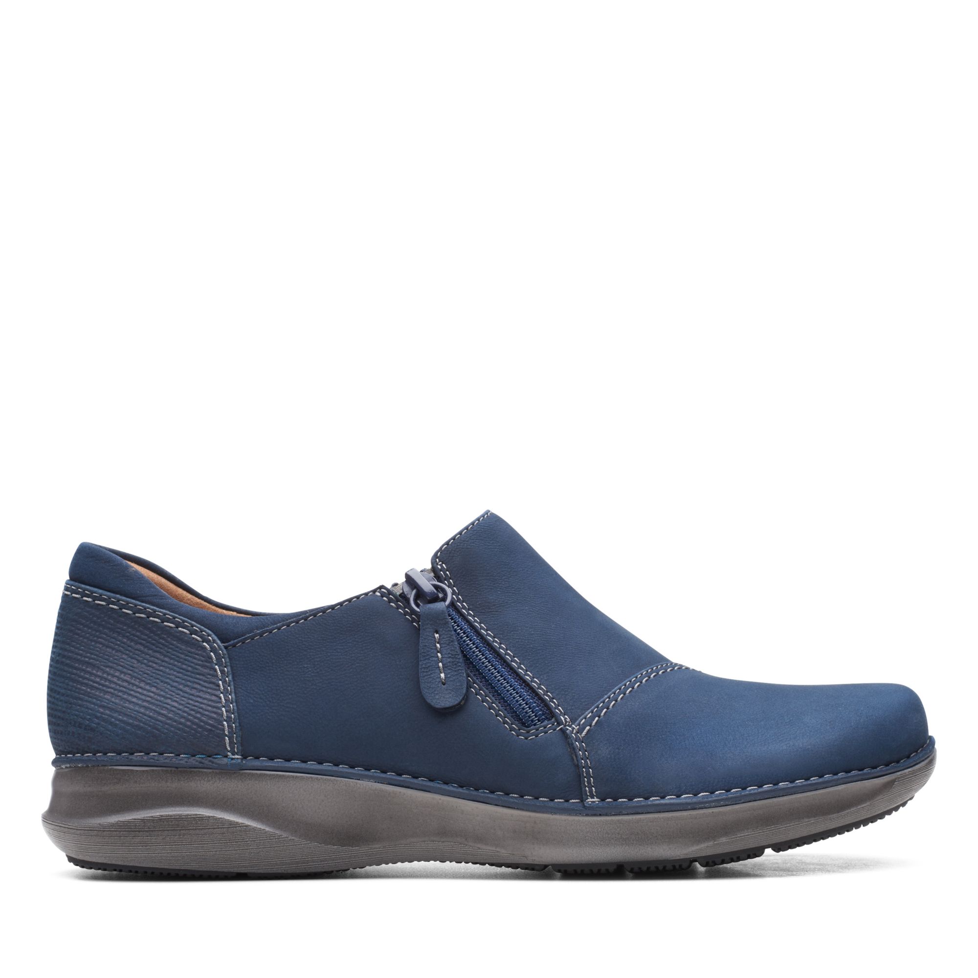 Women Appley Zip Navy Nubuck