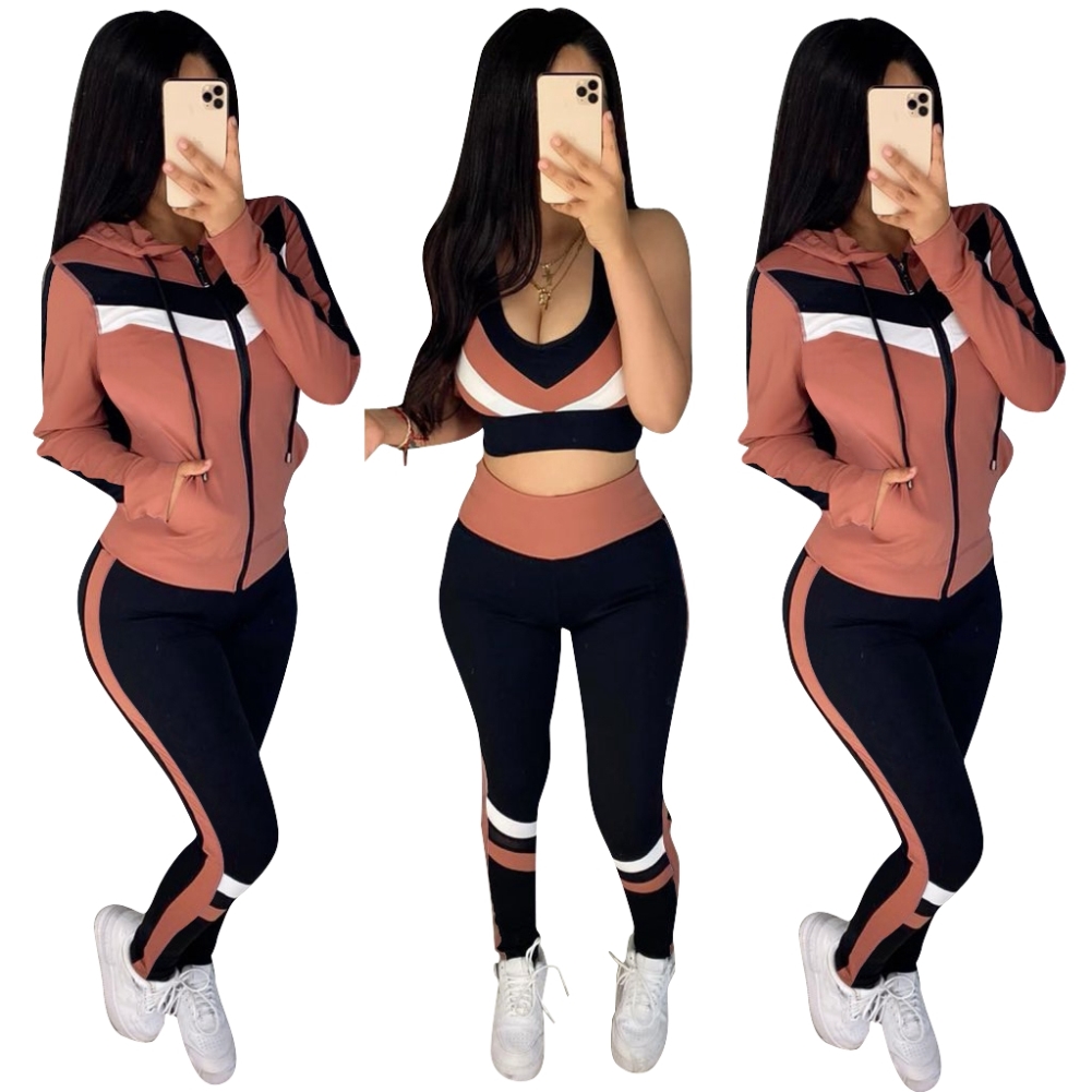 3PC Contrast Autumn Tracksuit
