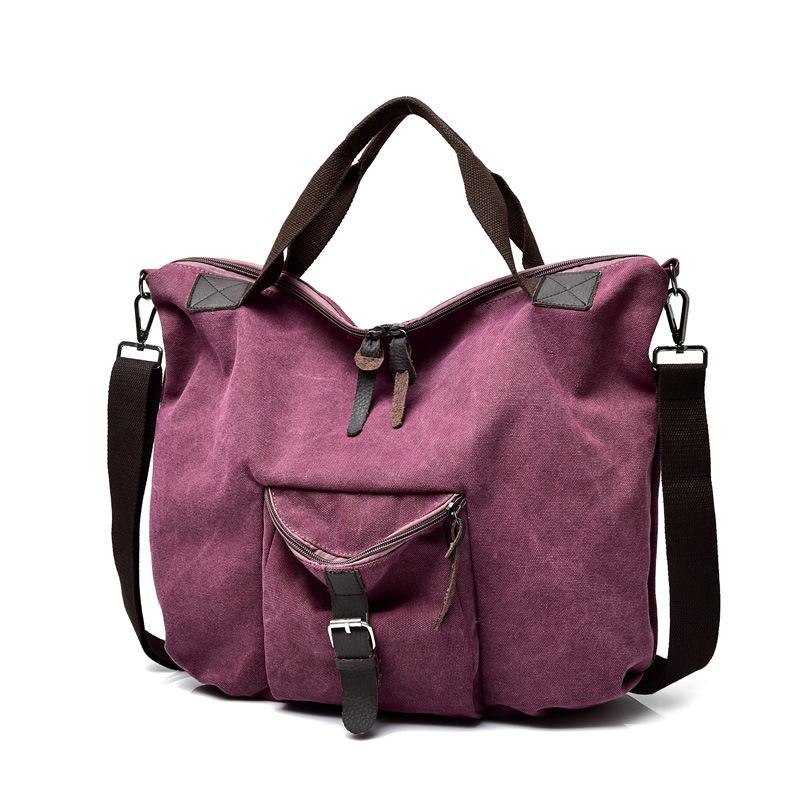 Casual Multi-layer Slung Canvas Women's Bag