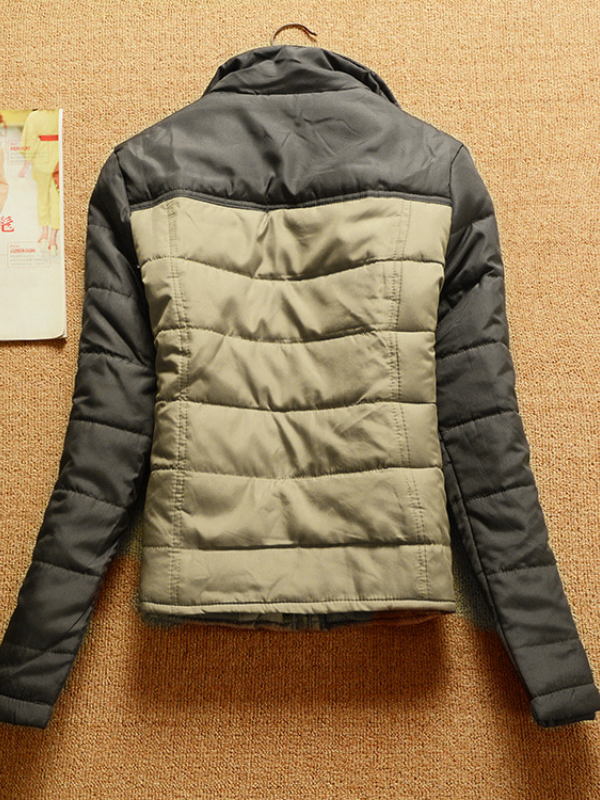 Long Sleeve Basic Cotton Patchwork Coat