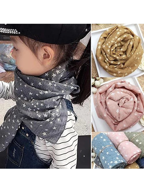 Hot Girl's Kids Star Pentagram Warm Shawl