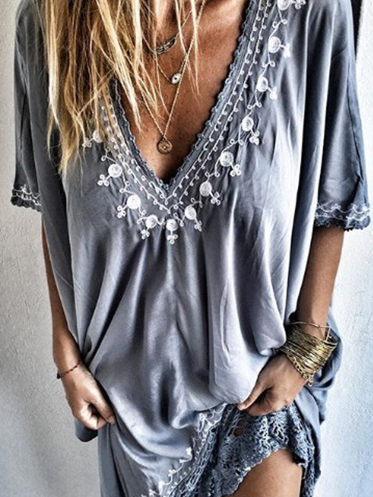 Casual Short Sleeve Floral Dresses