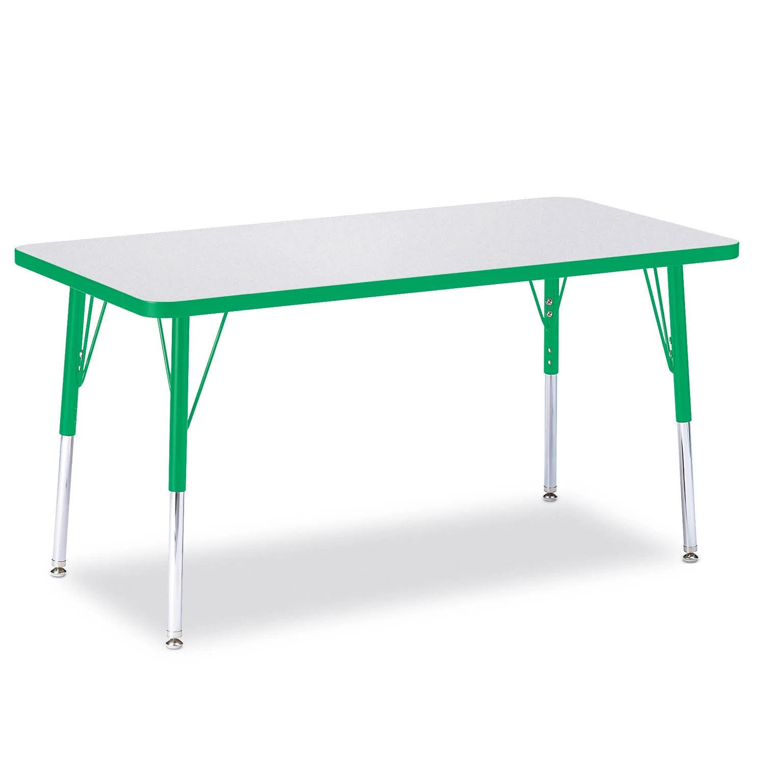 Jonti-Craft Rainbow Accents Rectangle Activity Table Green