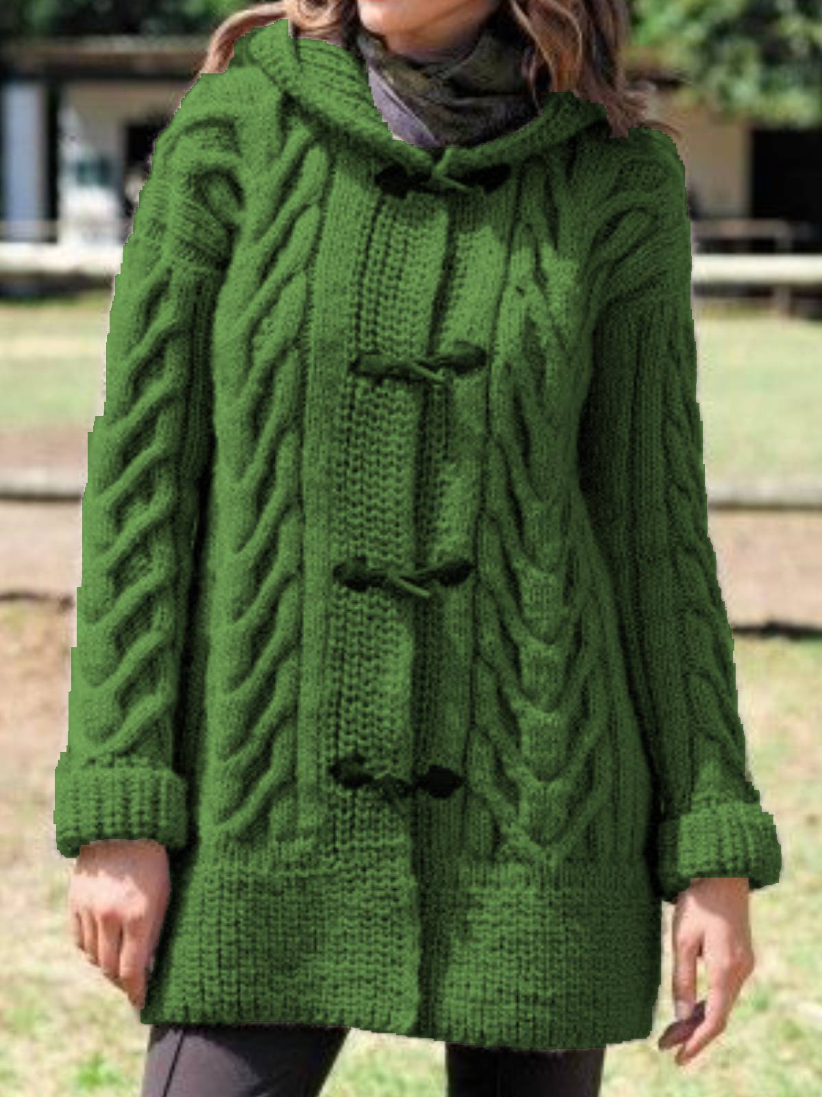 Hoodie Long Sleeve Cotton-Blend Outerwear