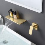 Waterfall Wall Mounted Bathroom Sink Faucet