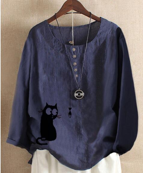 Casual Cotton-Blend Buttoned Shirts & Tops