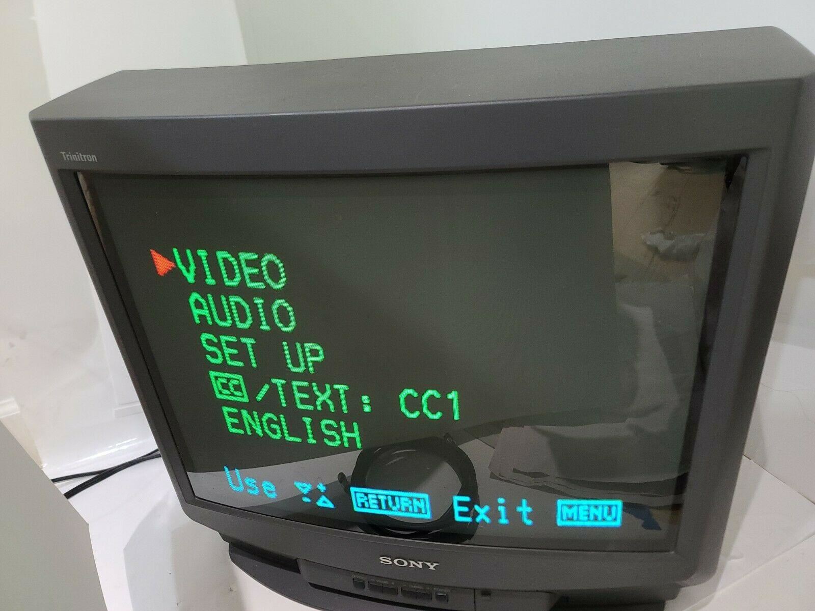 1996 GAMING RETRO Vtg 20��� SONY Trinitron CRT Tube KV-20S20 AV Video Gamer TESTED
