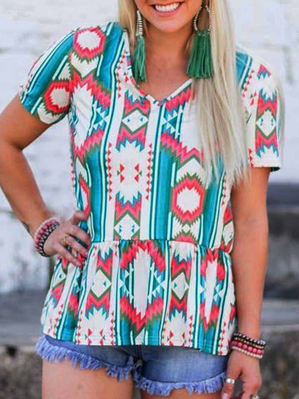 V Neck Shirts & Tops