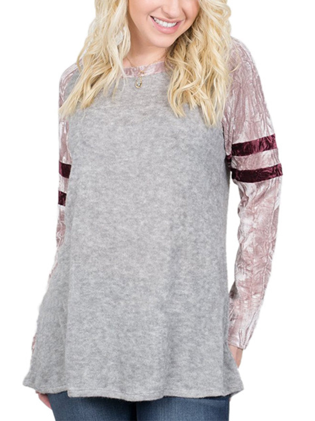 Long Sleeve Casual Patchwork T-shirt