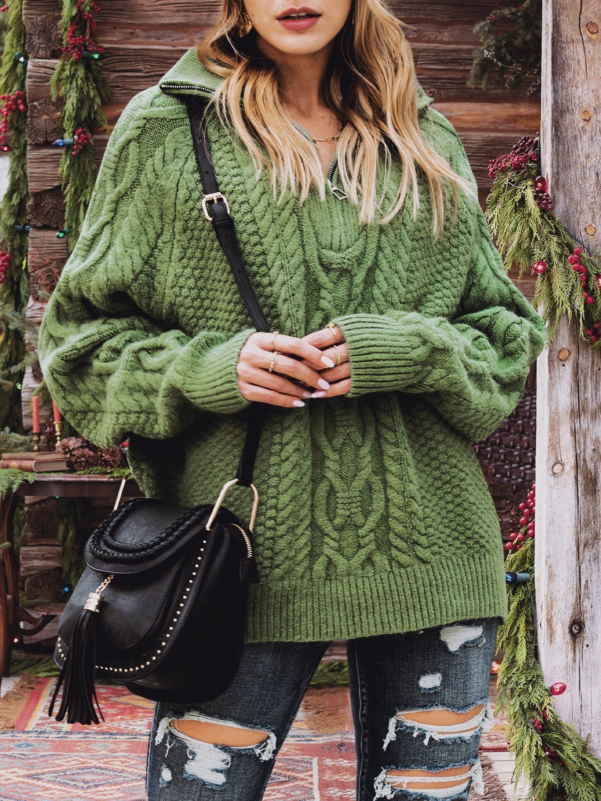 Women Long Sleeve Turtleneck Sweater