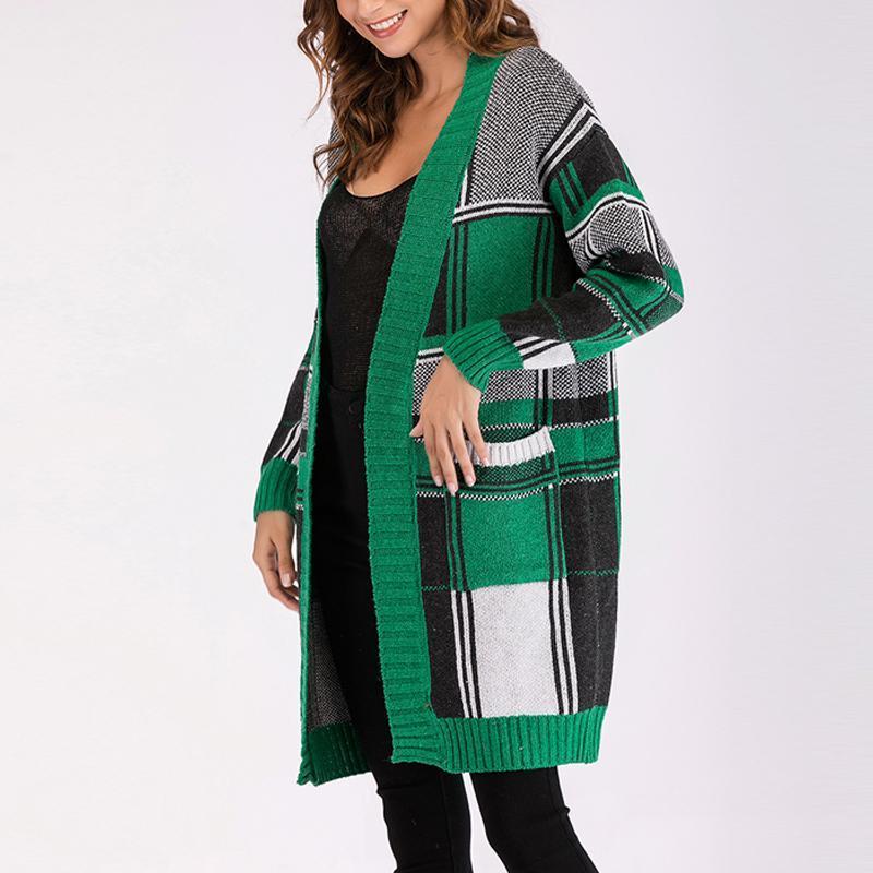 Knitted Long Sleeve Matching Slim Cardigan