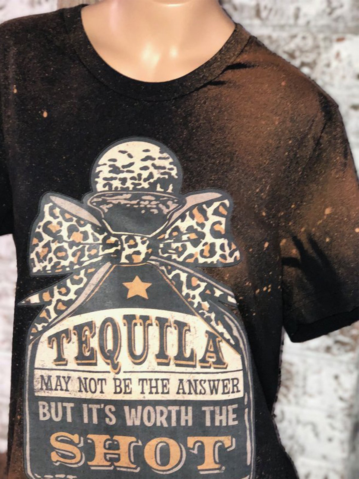 Short Sleeve Shift Crew Neck Printed Shirts & Tops