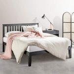 14-Inch Solid Wood Platform Bed with Paneled Headboard / Twin, CSWPB-H14T